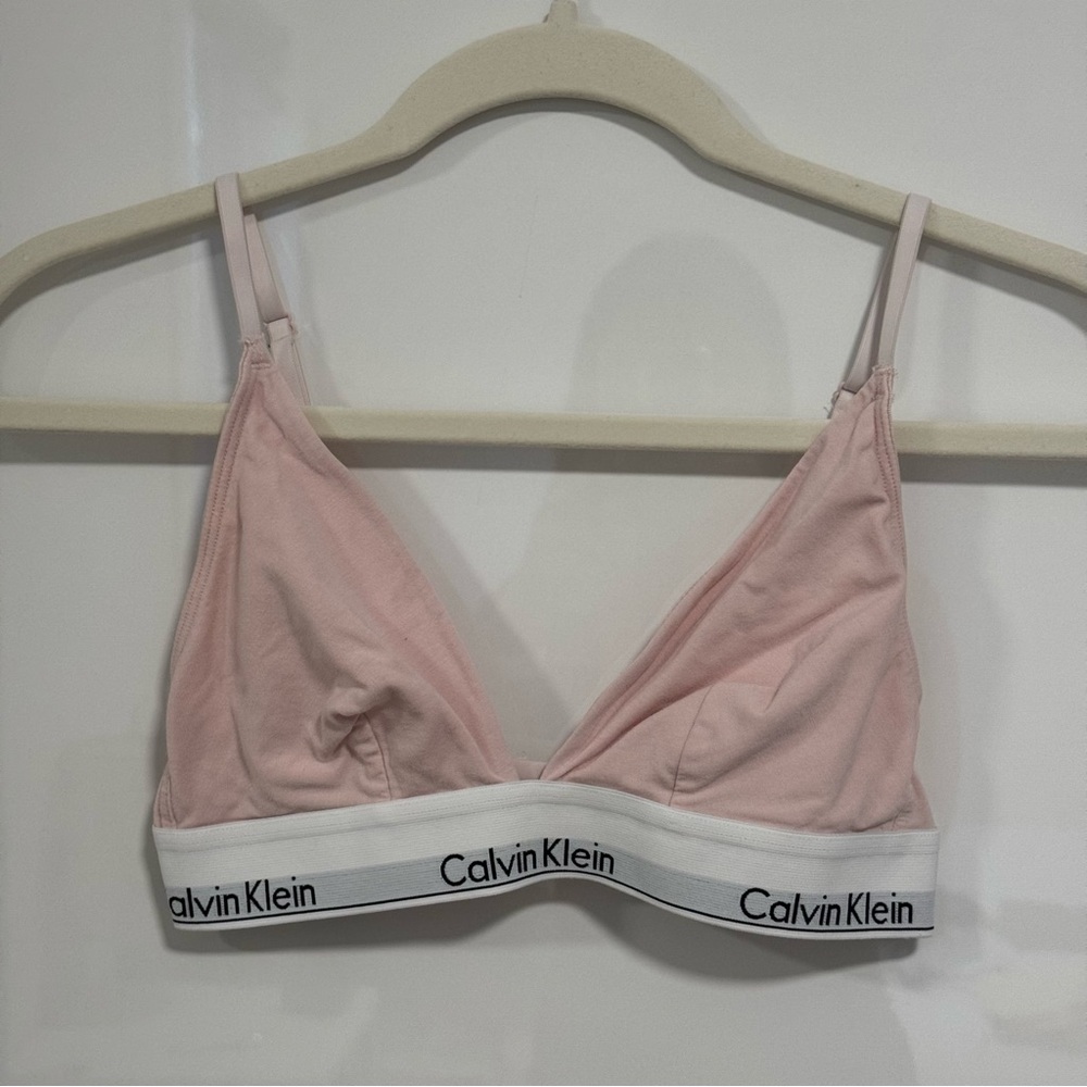 Calvin Klein Light Pink Triangle Bralette